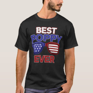 Best Poppy Ever ons Flag Grandpa Fathers Day Gift T-shirt