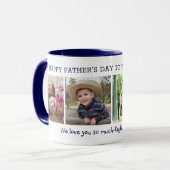 Best Poppy Happy Vaderdag 4 Photo Collage Blue Mok (Voorkant links)
