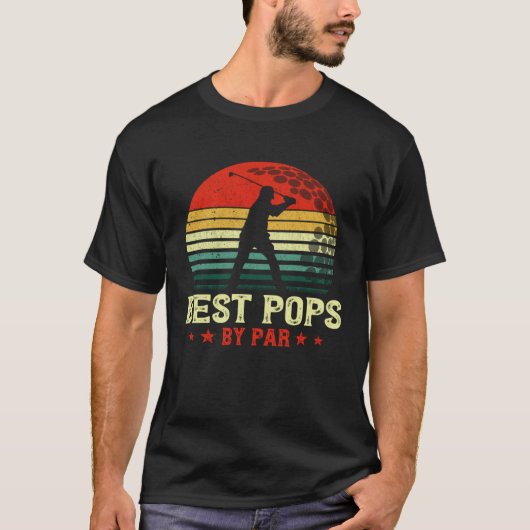 Best Pops By Par Daddy Father s Day Golf Golfer T-shirt (Voorkant)