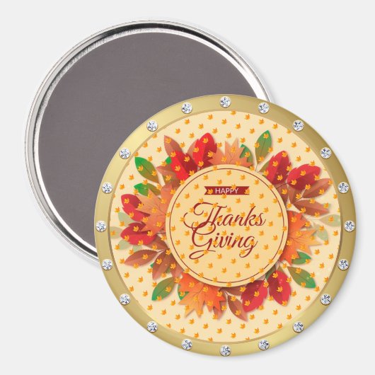 Best Popular Happy Thanksgiving Gift magnet (Voorkant / Achterkant)