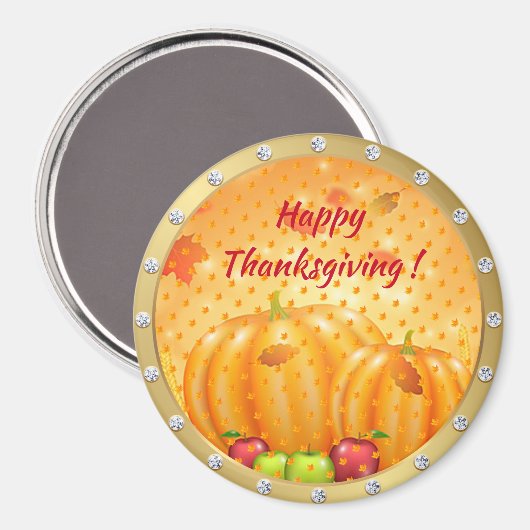 Best Popular Happy Thanksgiving Gift magnet (Voorkant / Achterkant)