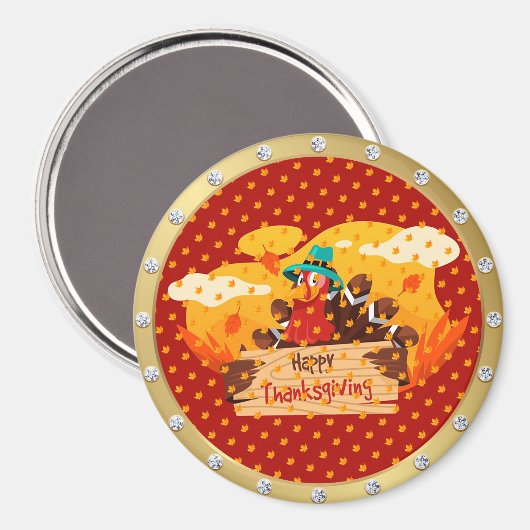 Best Popular Happy Thanksgiving Gift magnet (Voorkant / Achterkant)