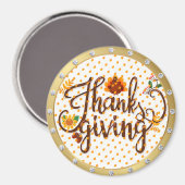 Best Popular Happy Thanksgiving Gift magnet (Voorkant / Achterkant)