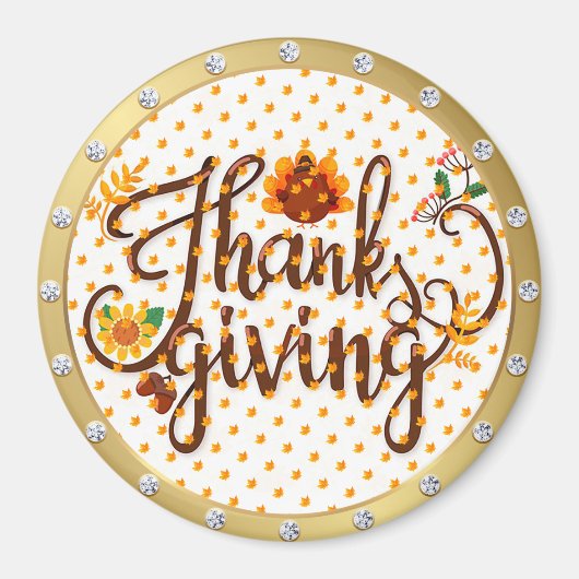 Best Popular Happy Thanksgiving Gift magnet (Voorkant)