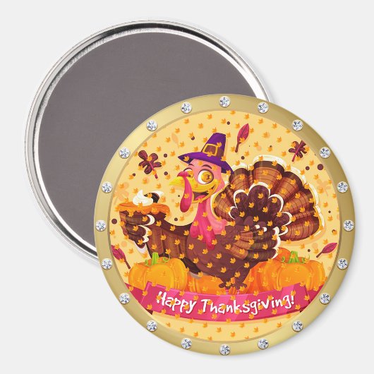 Best Popular Happy Thanksgiving Gift magnet (Voorkant / Achterkant)