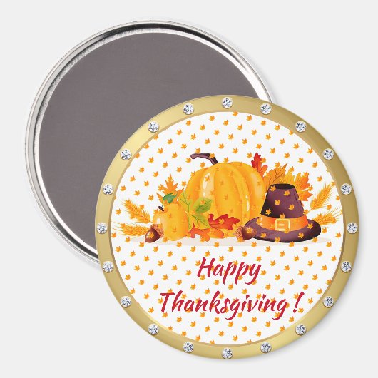 Best Popular Happy Thanksgiving Gift magnet (Voorkant / Achterkant)