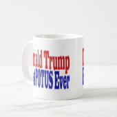 Best POTUS Ever Donald Trump red blue Koffiemok (Voorkant links)