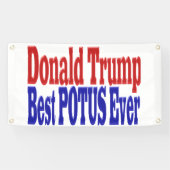 Best POTUS Ever Donald Trump red blue Spandoek (Horizontaal)