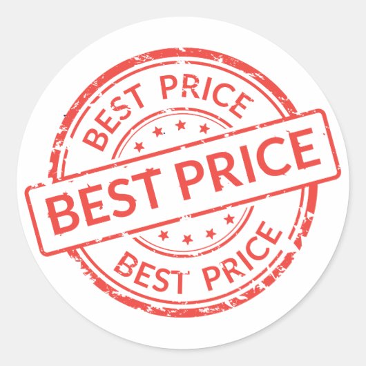 Best Price Sale Ronde Sticker (Voorkant)