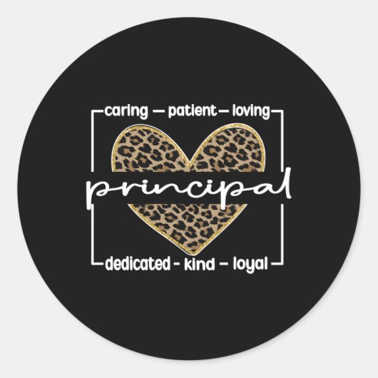 Best Principal Appreciation School Principal Ronde Sticker (Voorkant)