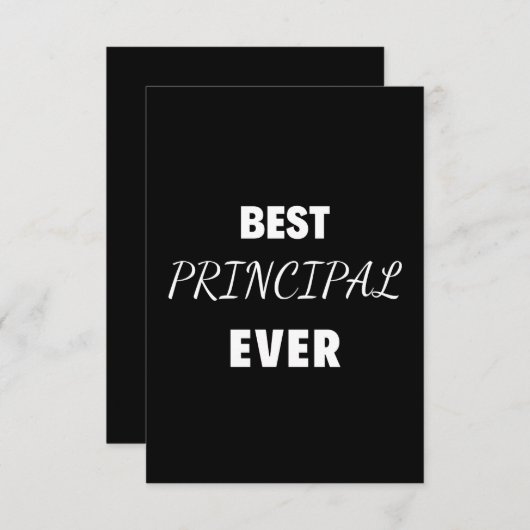 Best Principal Ever Bedankkaart (Voorkant / Achterkant)