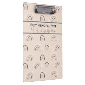 Best Principal Ever Personalized Boho Rainbow Klembord (Rechts)