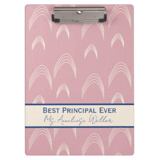 Best Principal Ever Personalized Boho Rainbow Klembord