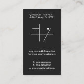 Best Private Eye Ninja Visitekaartje (Achterkant)