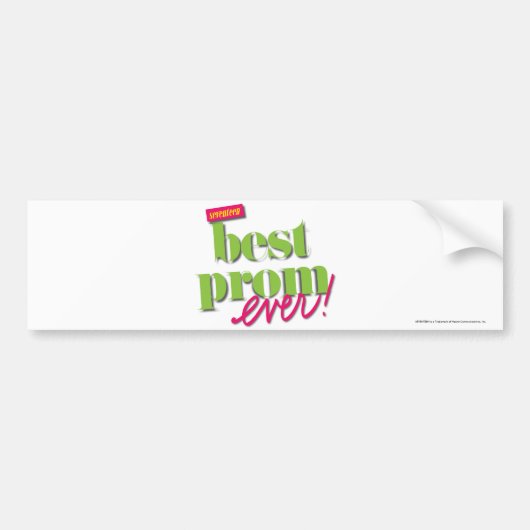 Best Prom Ever - Green Bumpersticker (Voorkant)