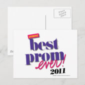 Best Prom Ever - Paars Briefkaart (Voorkant / Achterkant)