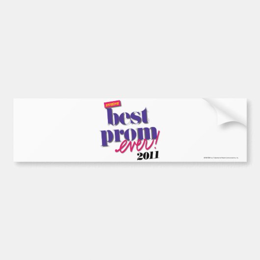 Best Prom Ever - Paars Bumpersticker (Voorkant)