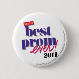 Best Prom Ever - Paars Ronde Button 5,7 Cm