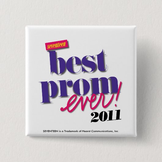 Best Prom Ever - Paars Vierkante Button 5,1 Cm (Voorkant)