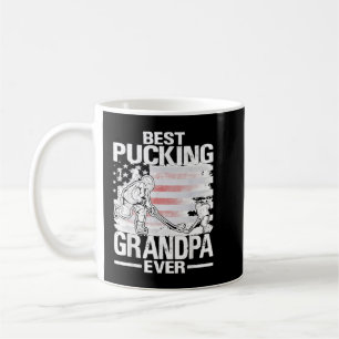 Best Pucking Grandpa Ever Hockey Vaderdag Gift Koffiemok