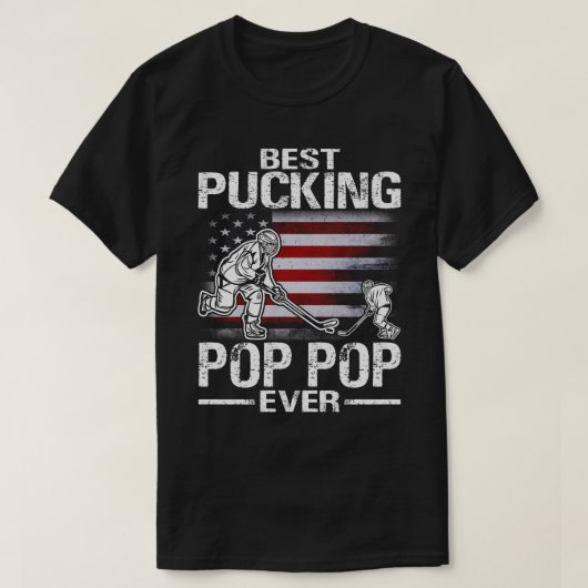 Best Pucking POP POP ooit Hockey US Flag Vader's T-shirt (Design voorkant)