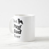 Best Pug Dad over Coffee Mok (Voorkant links)