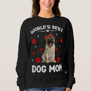 Best Pug Dog Mam Funny Moederdag ter wereld Trui