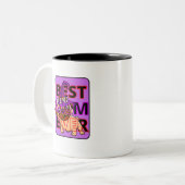 Best Pug Mam Ever Tweekleurige Koffiemok (Voorkant links)