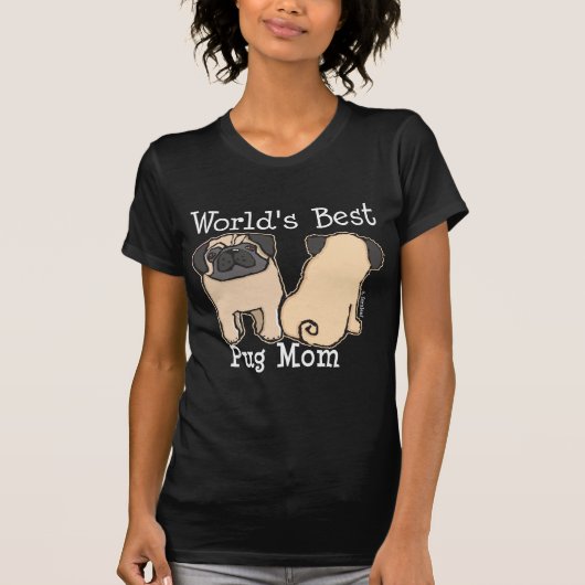 Best Pug Mam ter wereld T-shirt (Voorkant)