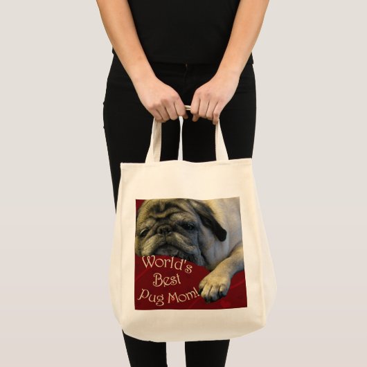 Best Pug Mam ter wereld Tote Bag (Voorkant (product))