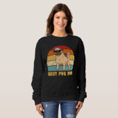 Best Pug Mama Women's Pug Cool Retro Ma D Trui (Voorkant volledig)
