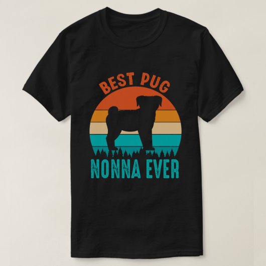 Best Pug NONNA ooit T-shirt (Design voorkant)