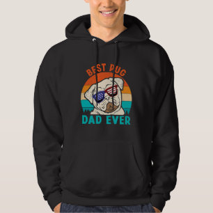 Best Pug Pap Ever houdt van Doggies Retro Cute Hoodie