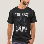 Best Pug Pap Ever Mannen Dog Dad Cute Black Pug T-shirt (Voorkant)