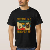 Best Pug Pap Ever T-shirt (Voorkant)