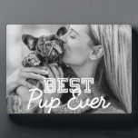 Best Pup Ever Moderne Cool Pet Puppy Photo Fotoplaat<br><div class="desc">Dit eenvoudige en moderne ontwerp bestaat uit serif en cursieve typografie en voegt een aangepaste foto van uw leerlingen toe</div>