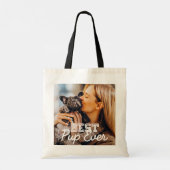 Best Pup Ever Moderne Cool Stitch Pet Puppy Photo Tote Bag (Achterkant)