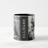 Best Pup Ever Moderne Cool Stitch Pet Puppy Photo Tweekleurige Koffiemok (Center)