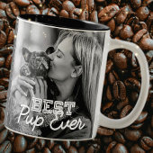 Best Pup Ever Moderne Cool Stitch Pet Puppy Photo Tweekleurige Koffiemok