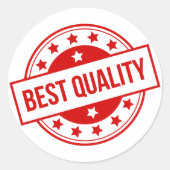 Best Quality Ronde Sticker (Voorkant)