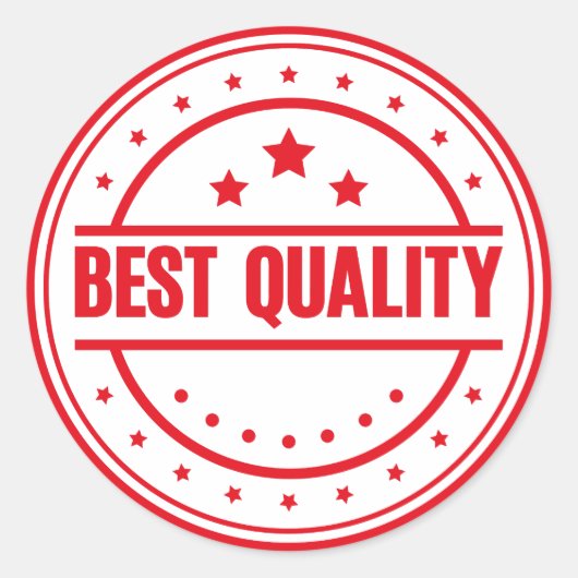 Best Quality Ronde Sticker (Voorkant)