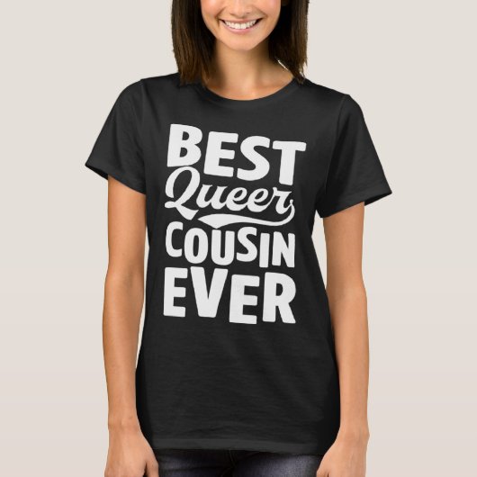 Best Queer Cousin Ever Gay Pride Coming Out Family T-shirt (Voorkant)