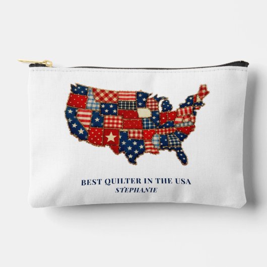 Best Quilter in the USA Personalized Patchwork Etui (Voorkant)