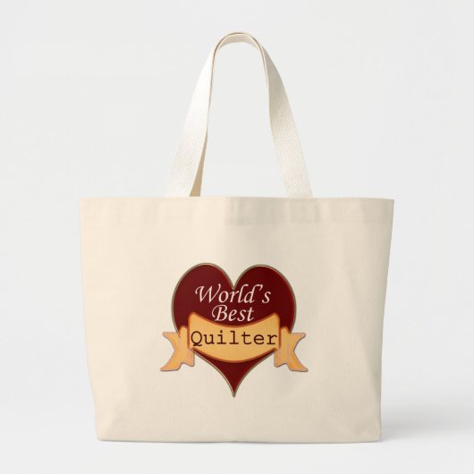 Best Quilter ter ter wereld Grote Tote Bag (Voorkant)