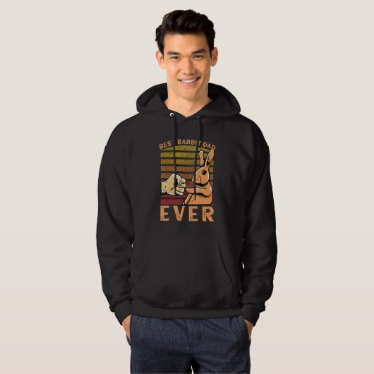 Best Rabbit Dad Ever Rabbit Owner Easter Bunny Hoodie (Voorkant volledig)