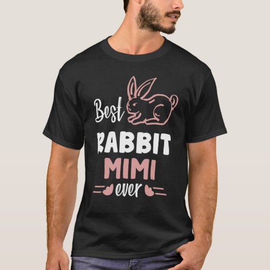 Best Rabbit Mimi Ever Cute Bunny Family Friend Mat T-shirt (Voorkant)