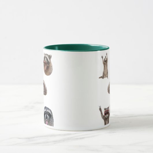 Best Raccoon Meme Compilation Funny Meme Set Mug Mok (Midden)