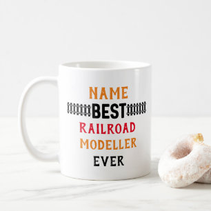 Best Railroad Modeler Ever (Change Name Text) Koffiemok