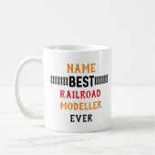 Best Railroad Modeler Ever (Change Name Text) Koffiemok (Links)