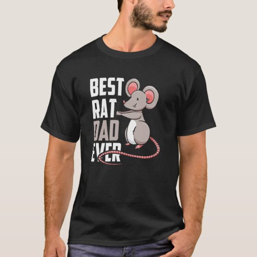 Best Rat Dad Ever Cute Animal Rats Father Daddy Pa T-shirt (Voorkant)